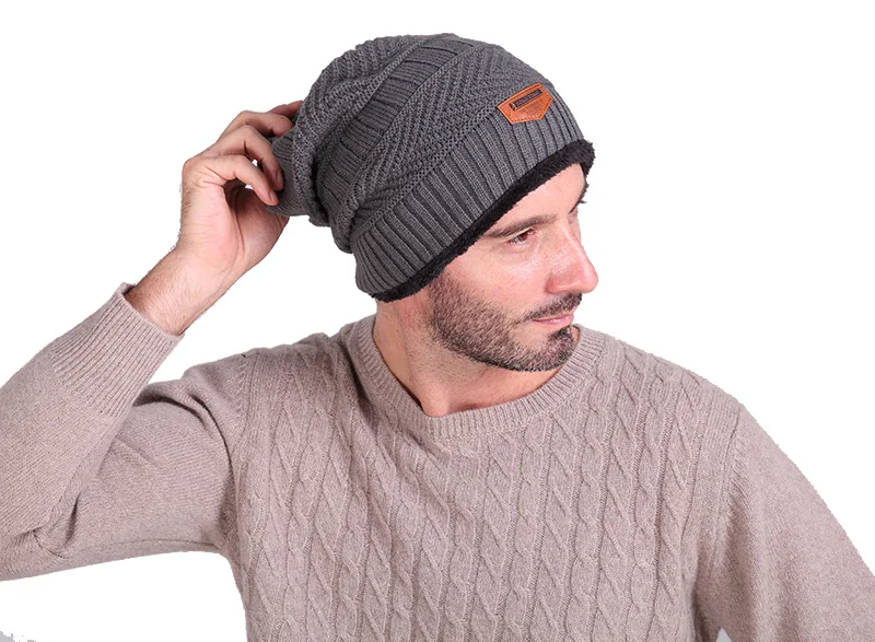 Шапочки вязать мужская зимняя шапка шапки Skullies капот зимние шапки для мужчин и для женщин шапочка открытый лыжи теплый багги Cap