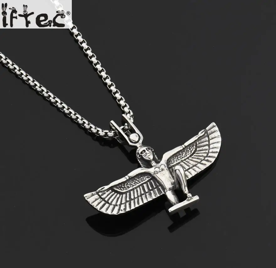 2018 новый хип хоп Для мужчин звено цепи Серебряный Крыло ангела кулон Цепочки и
