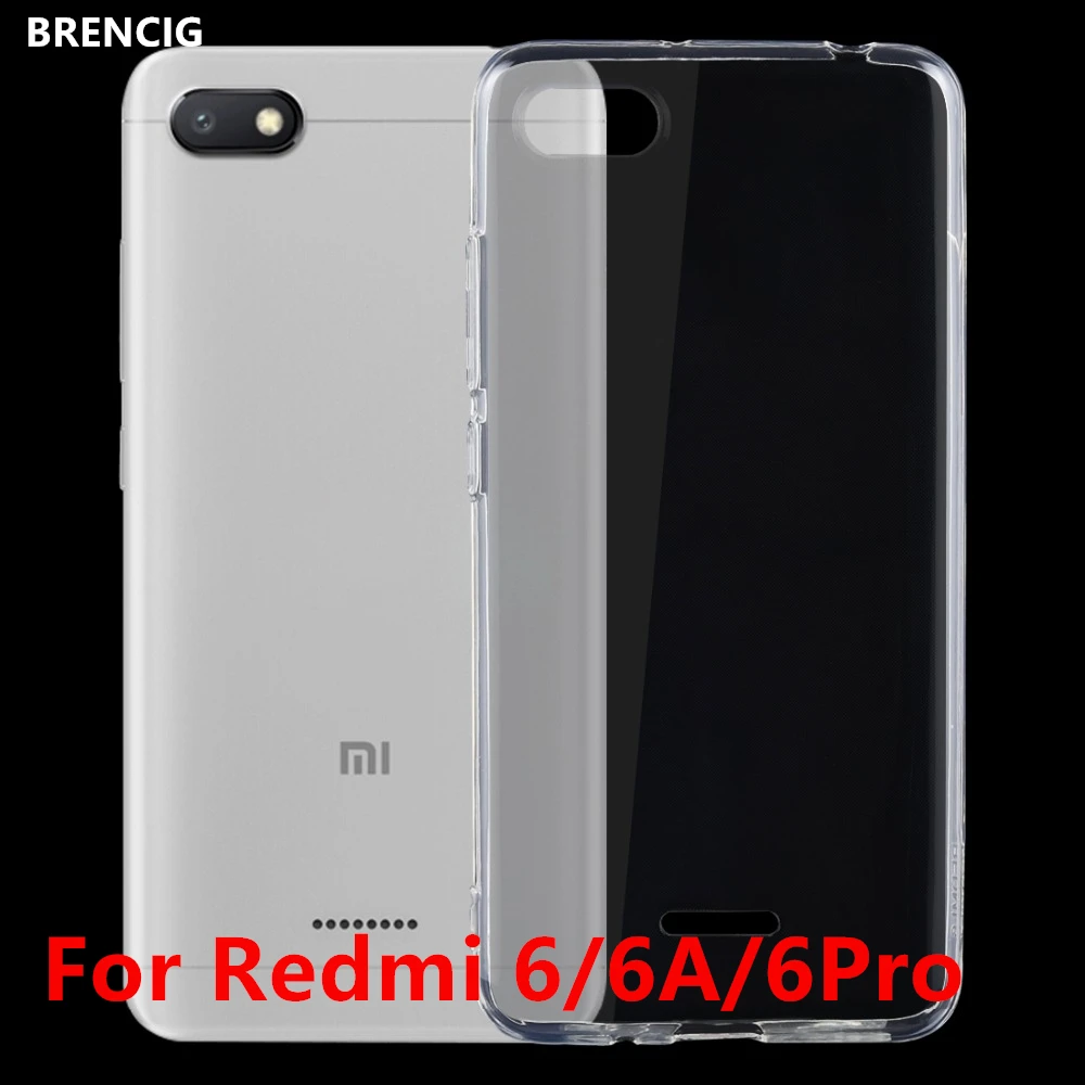 Для Xiaomi 6A противоударный прозрачный ТПУ защитный портативный смартфон задняя