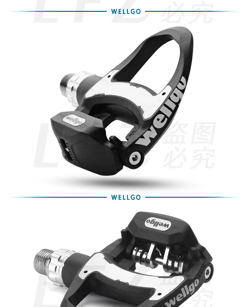 Wellgo R312 249g Ультра-светильник, карбоновые педали для шоссейного велосипеда с клипсами, 3 подшипника KEO, совместимы с двумя парами бутсов