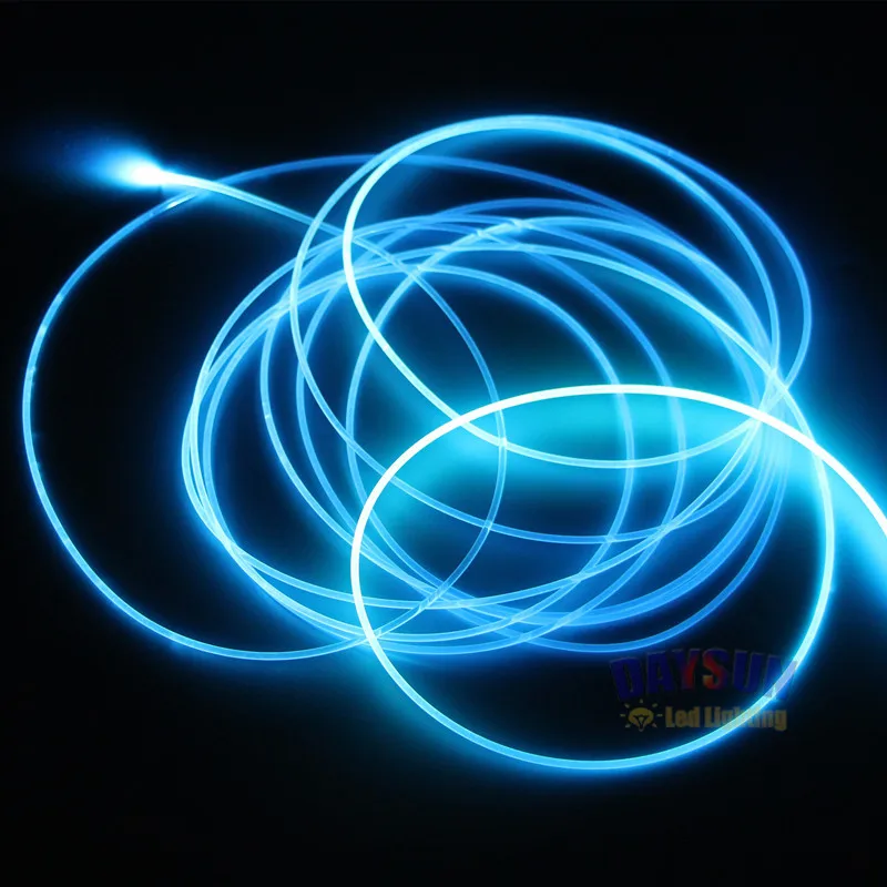PMMA Side Glow Optic Fiber Cable 20 Meters Free Ship Car Atmosphere Light Universal Dia 2.0mm DIY EL Wire Replacement |