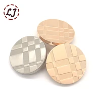 high quality 10pcslot new fashion decorative buttons gold plane lattices metal sewing button for women men overcoat shirt diy
