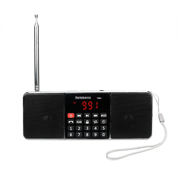 RETEKESS TR602 радио портативный FM AM Bluetooth радио приемник с MP3-плеером беспроводной динамик AUX Поддержка TF карты таймер сна
