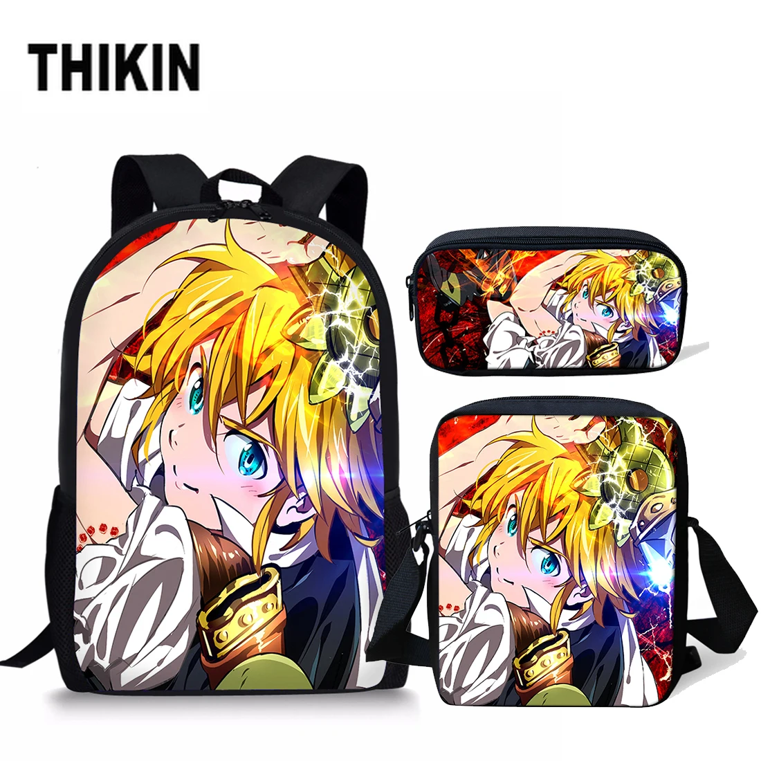 Комплект школьной сумки для мальчиков и девочек THIKIN Seven Deadly Sins школьный ранец
