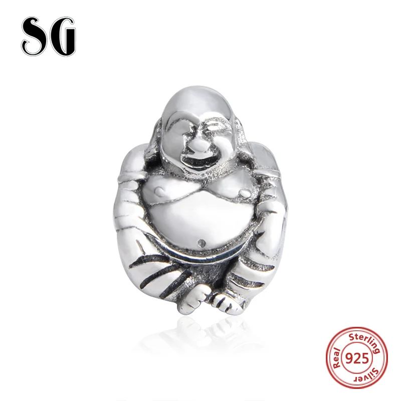 SG pandora diy бусины ремесло 925 серебряный цвет талисманы Будда подходит Аутентичные pandora талисманы Браслет Модные ювелирные изделия