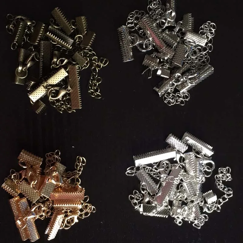 Обжимные концы бусины покрытие карабины кольца шнуры концевые колпачки лента