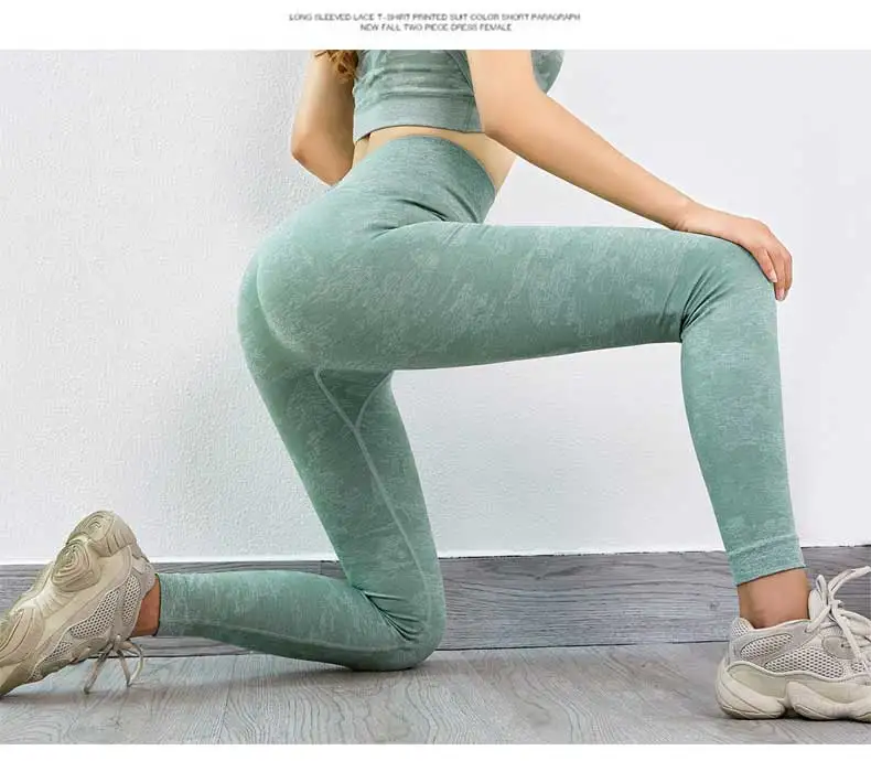 Women Seamless Leggings Push Up Yoga Pants Sport Trouser Workout High Waist Running Gym Tight Stretch Fitness Stripe Legging