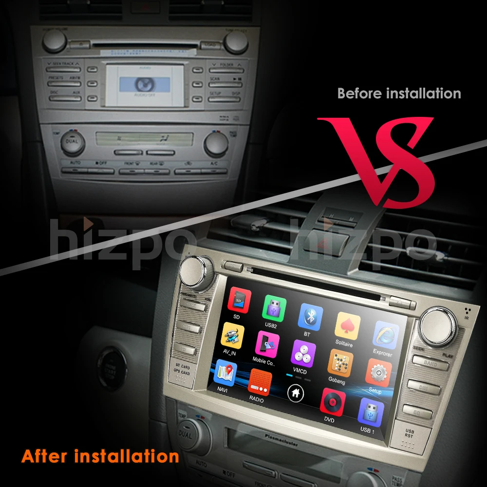 Подходит " Toyota Camry 2007-2011 gps навигация автомобильный Радио Стерео dvd-плеер+ задняя камера RDS BT iPod SWC сабвуфер выход CAM-IN игры