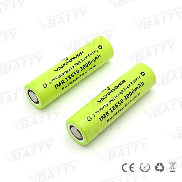 18650 30A Vap power 3000mAh 3,7 V 30 amp литий-ионная аккумуляторная батарея для электронных сигарет(1 шт