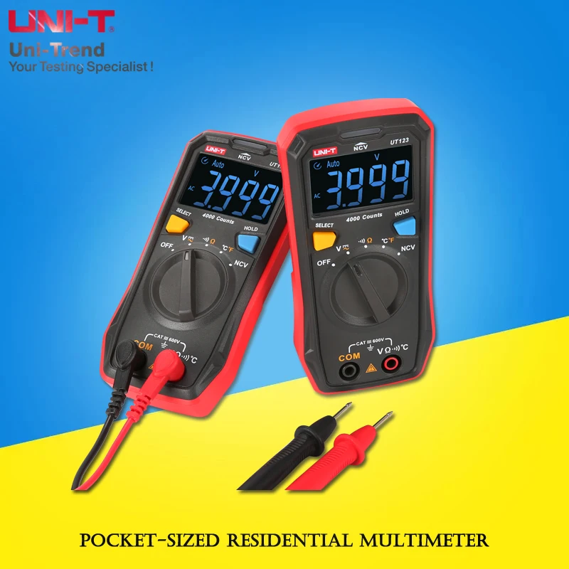 UNI-T UT123 Карманный мультиметр для жилых помещений Мультиметр с автоматическим