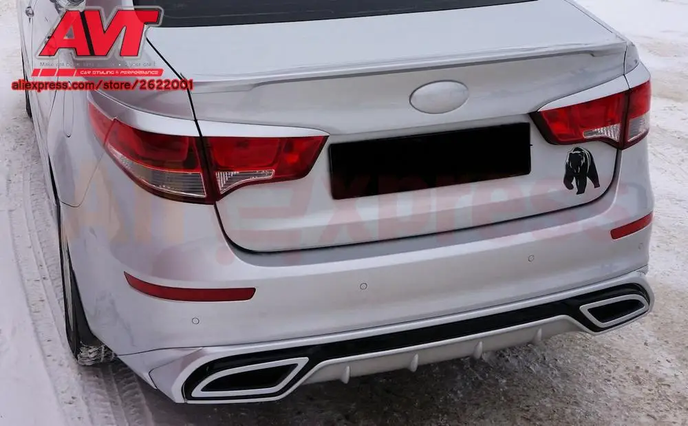 Диффузор для Kia Rio 3 FL 2015 2016 pad накладка на задний бампер пластик АБС защитные
