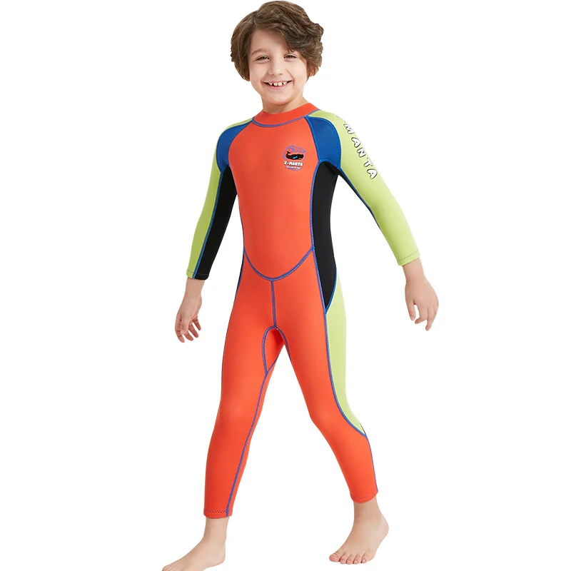 Dive and Sail Kids 2.5mm Neoprene Wet Suit Diving Wetsuit Boys Girls Swimsuits Long Sleeve Swimwear Full Body | Спорт и развлечения