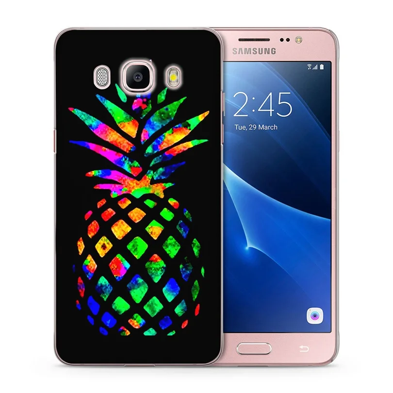 Case For Samsung Galaxy A3 A5 2016 2015 2017 prime J1 J3 J5 J7 TPU Colorful Pineapple Soft Painted Design Cover Fundas N135 |