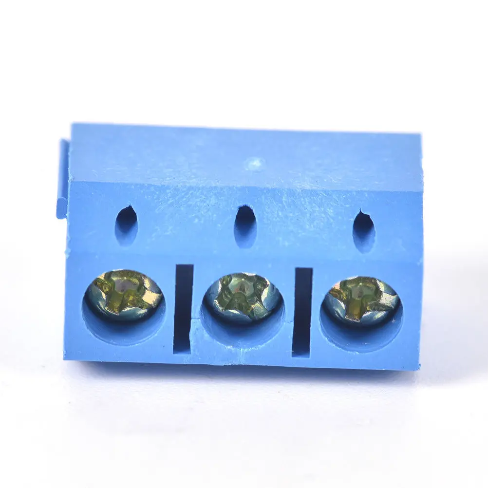10 шт./лот KF301 5.0 3P шаг 5 0 мм прямые булавки PCB 3 Pin Винтовые клеммы разъема