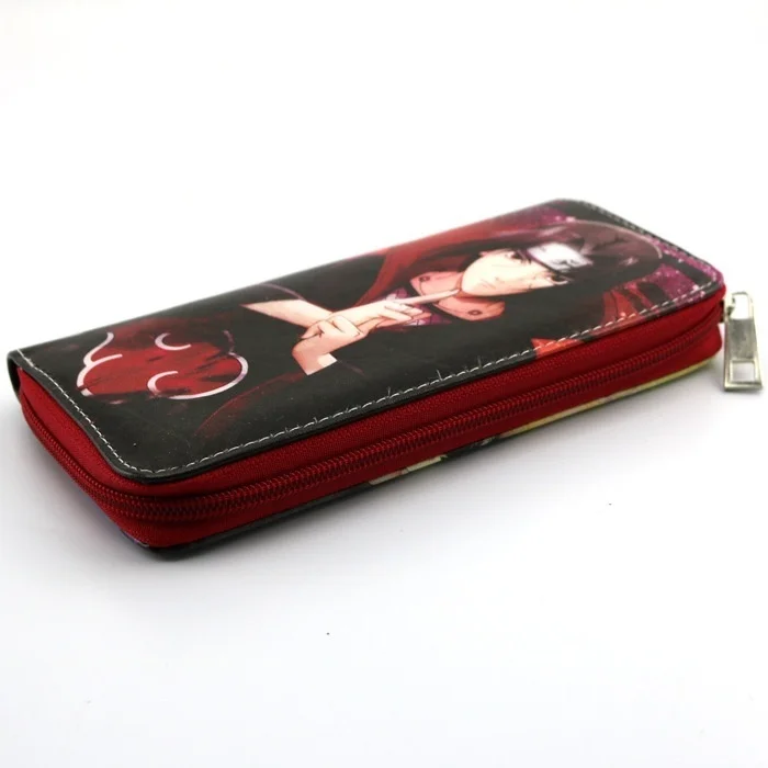Наруто Shippuden аниме Akatsuki Uchiha Itachi мужской кошелек Саске Длинный кошелек на молнии