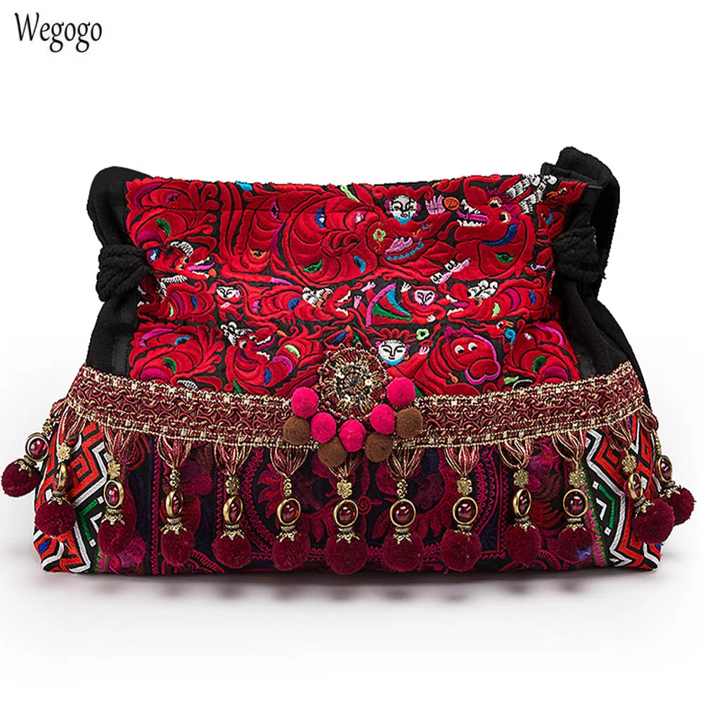Оригинальная женская сумка национальная тайская индийская Цветочная вышитая