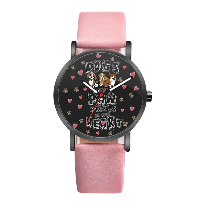 Horloge Dames WOK18302 модные часы с милым рисунком собаки, женские часы в свежем Стиле, популярные женские часы, Relogio Feminino@ 50