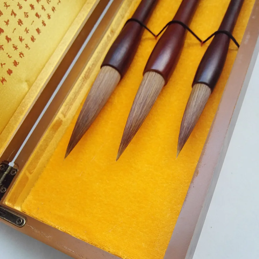 Кисти для китайской каллиграфии 3 шт./компл. кисти рисования из шерсти ласки кисть