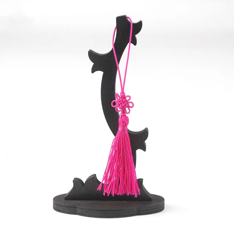 Rose red Tassels 10 шт. китайский узел, шелк, кисточка, бахрома, кулон, сделай сам, материал для рукоделия, вечерние украшения для штор, аксессуары для декора, лента с кисточками - Цвет: Rose red Tassels