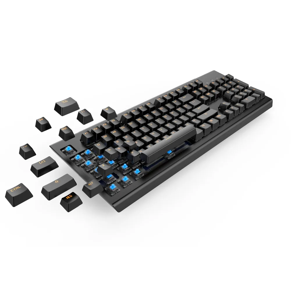 Real Mechanical Keyboard Gaming Wireless Blue Switch 104Keys Gamer Ergonomics for PC Laptop Computer | Компьютеры и офис
