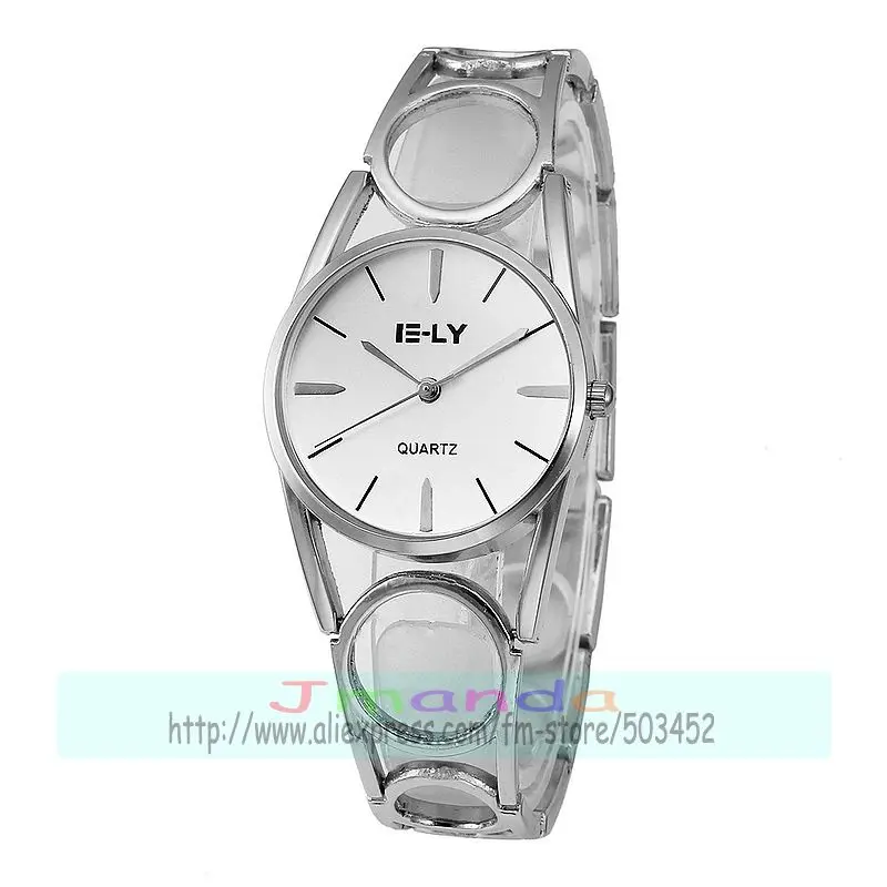 100 шт./лот ELY-030 модные элегантные женские часы-браслет с черным и белым