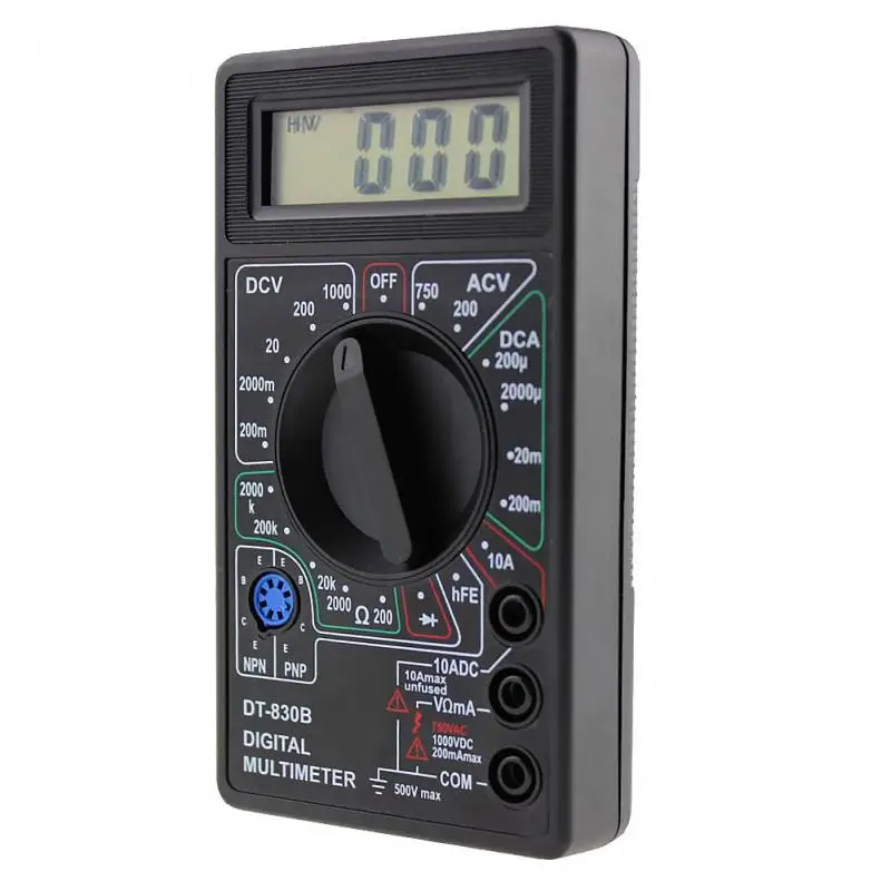 DT 830B пластиковый многофункциональный ручной ЖК цифровой мультиметр|Мультиметры|