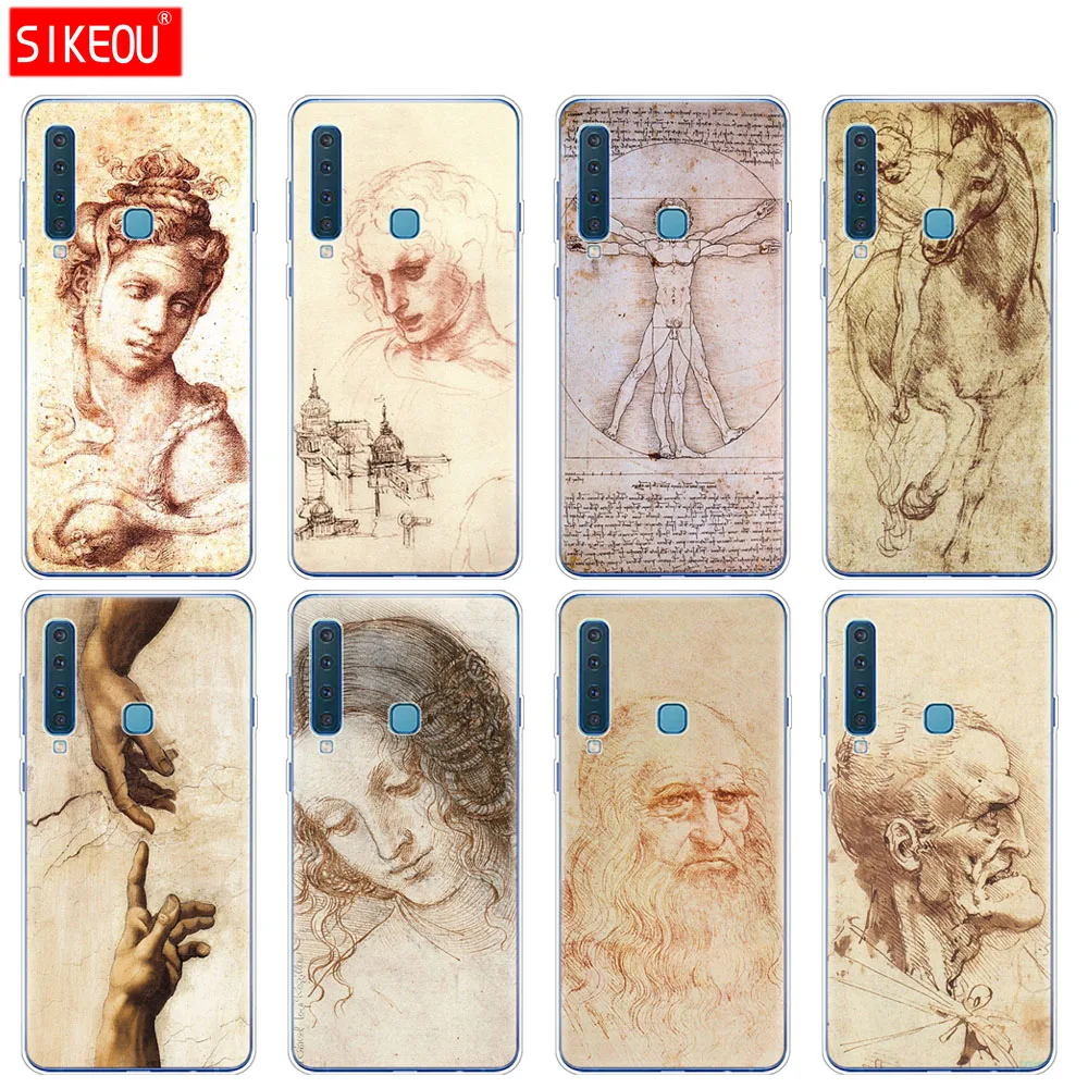 Чехол для Samsung A50 чехол Galaxy A60 A10 A30 A40 A70 A 50 2019 A9 A7 2018 Италия leonardo da vinci art|Бамперы| |