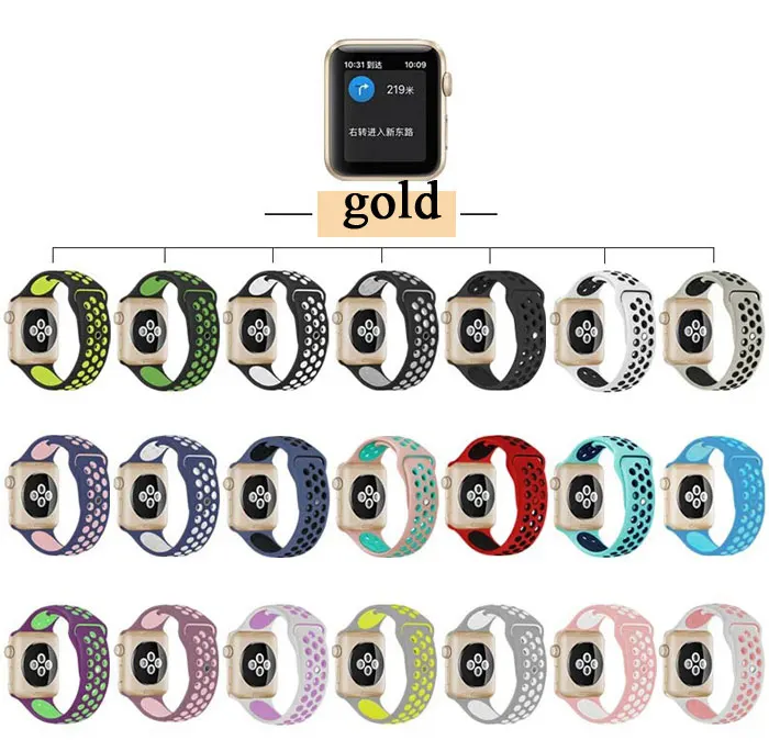 Спортивный силиконовый ремешок для apple watch группа 4 5 44 мм 40 мм, 42 мм, 38 мм, версия наручных часов iwatch, 5/4/3/2/1 ремень браслет резиновый ремешок для часов аксессуары