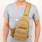 Рюкзак-слинг мужской, из нейлона, для бутылки с водой, в стиле милитари