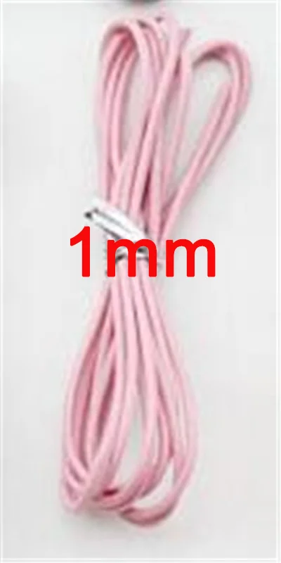 XINYAO 10 м/лот 1 мм 1,5 мм круглый шнур из натуральной коровьей кожи Застежка для браслета или Подвески веревка DIY ювелирных изделий F593 - Цвет: 1mm pink