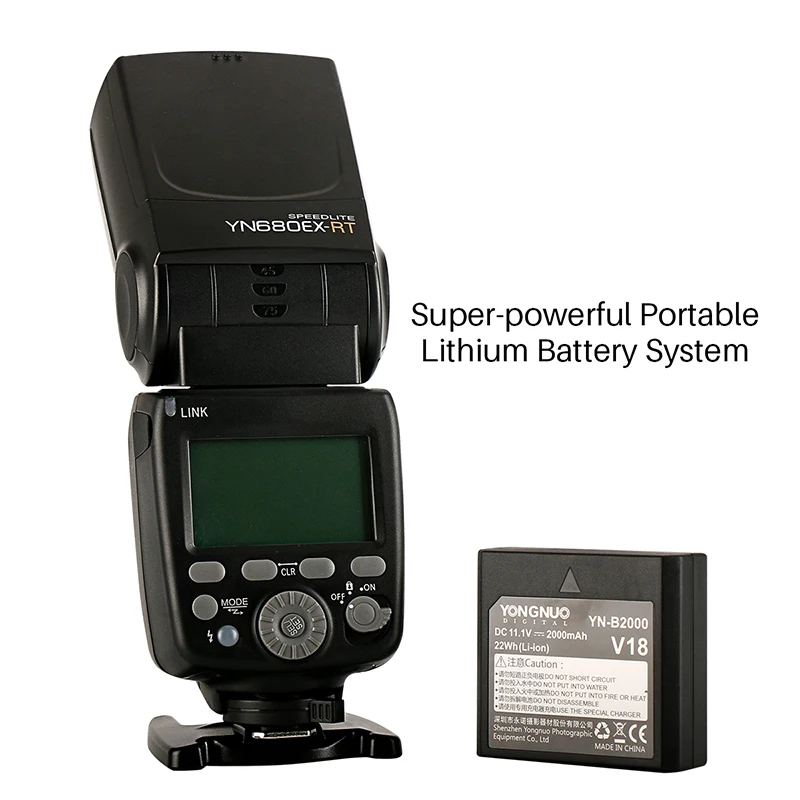 YONGNUO YN680EX-RT литиевых Flash ttl Скорость lite 2000 мАч батареи Беспроводной высоком 2 4 г 1/8000