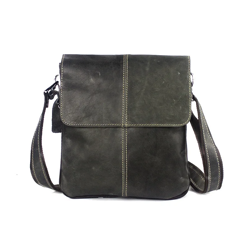 Мужской посылка Для досуга из натуральной кожи косой портфель вертикальный