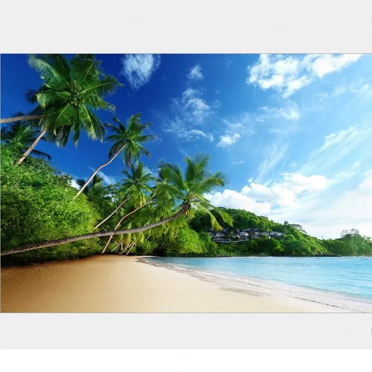 

Coastal Landscape Printing 3D Window Curtains Living Room Sunshade Curtians Customize Size
