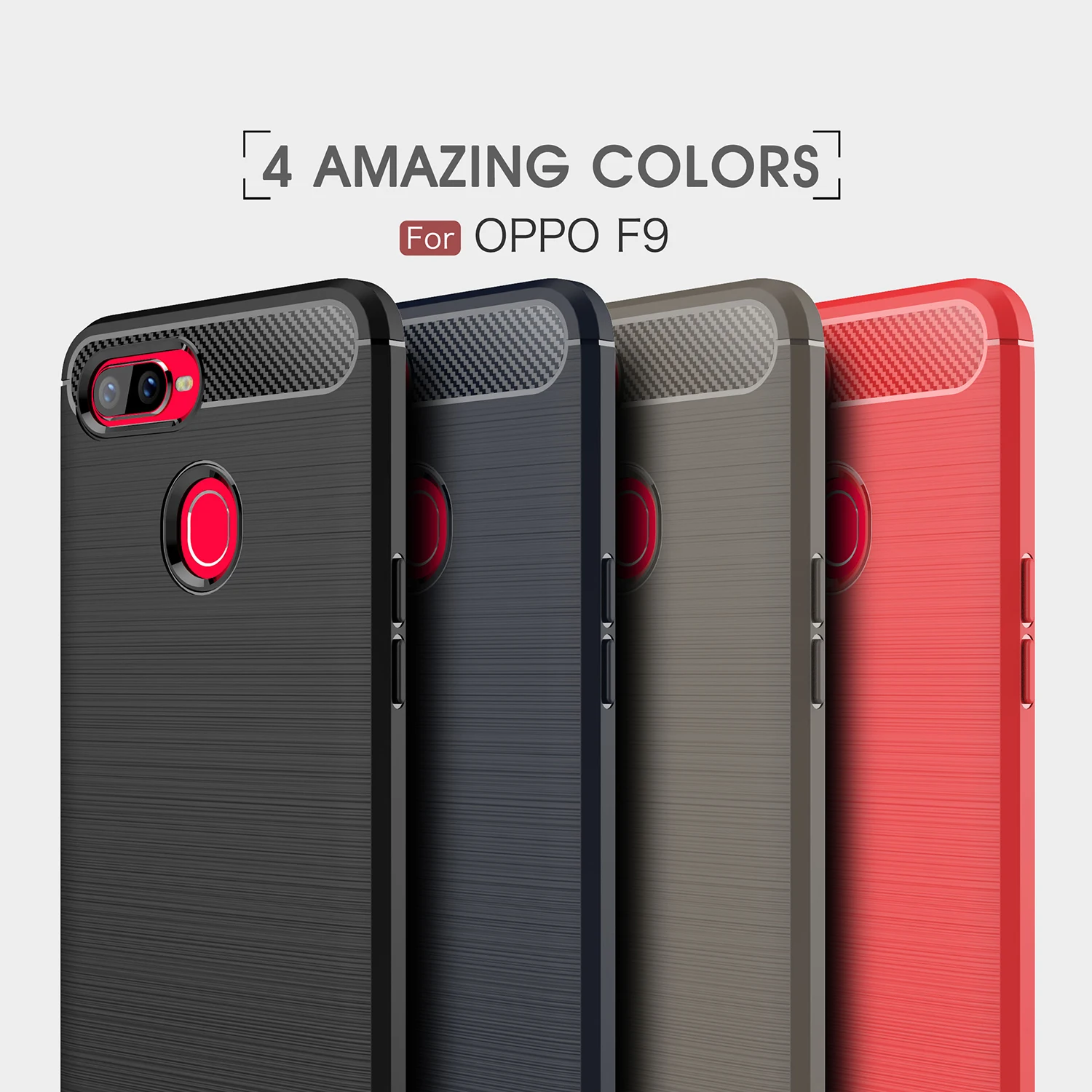 Чехол из углеродного волокна Oppo F9 чехол мягкого ТПУ силикона для телефона Fundas Pro