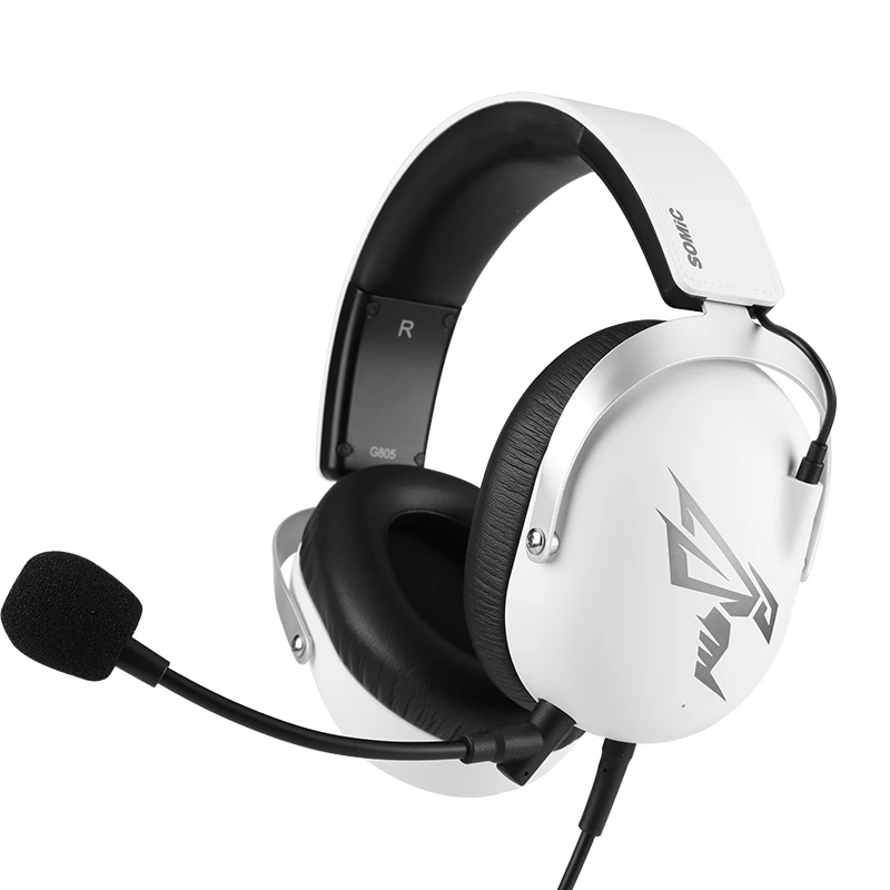 White-No retail box Somic G805 19 лет новейшей игры esports Проводная стерео с микрофоном Мобильная компьютерная игровая гарнитура - Цвет: White-No retail box