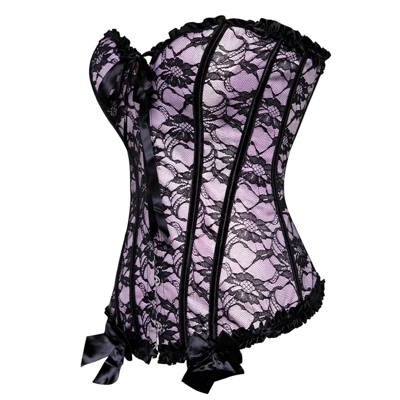 Женский корсет бусины для бурлеска бюстье верхнее белье костюм с цветочным