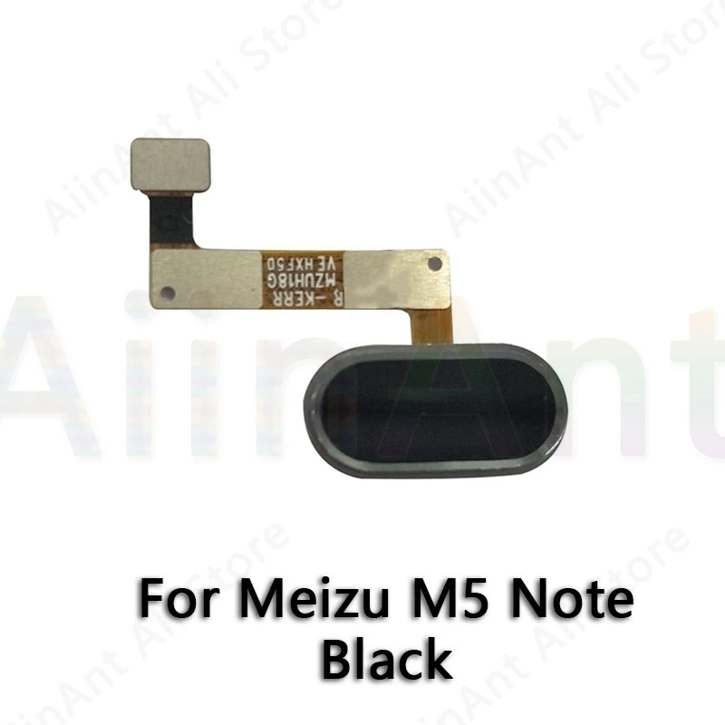 M5 Note Black Главная Кнопка возврата отпечатков пальцев Сенсорный ID сенсор гибкий кабель для Meizu M5 Note M5s дом отпечатков пальцев Flex - Цвет: M5 Note Black