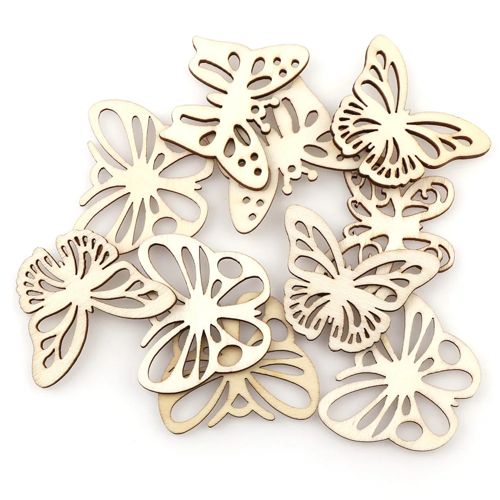 10 шт. деревянные чипы в форме бабочки для рукоделия | Дом и сад