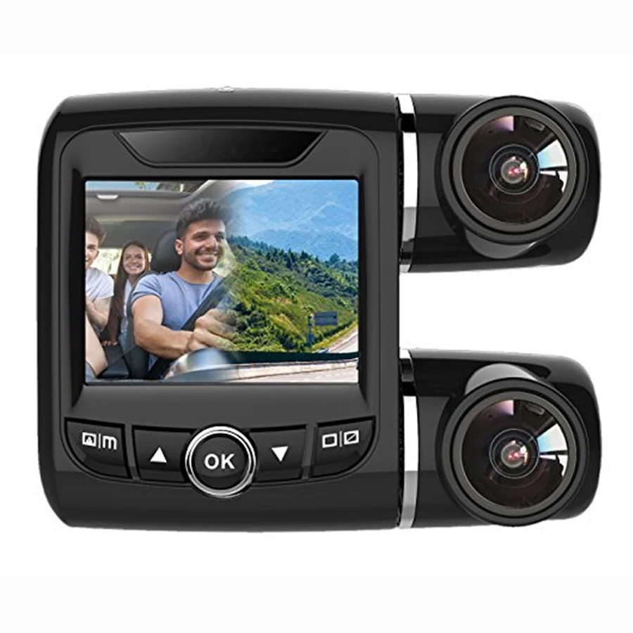 TORTOYO FHD 1080P Dual Lens Novatek 96663 Night Vision 2&quot LCD Screen Dash Camera Wide Angle G-Sensor Loop Recording WDR Dashcam |