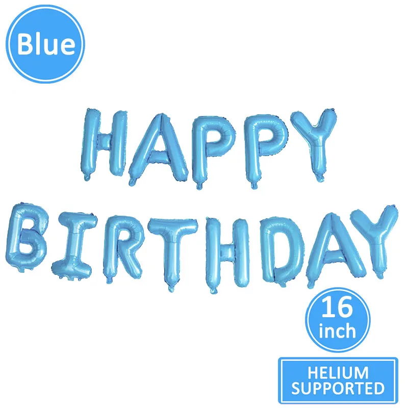 Candy blue Радужный Единорог с днем рождения шары из фольги в виде букв вечерние украшения дети мальчик девочка взрослый розовый синий Серебряный воздушный шар поставки - Цвет: Candy blue