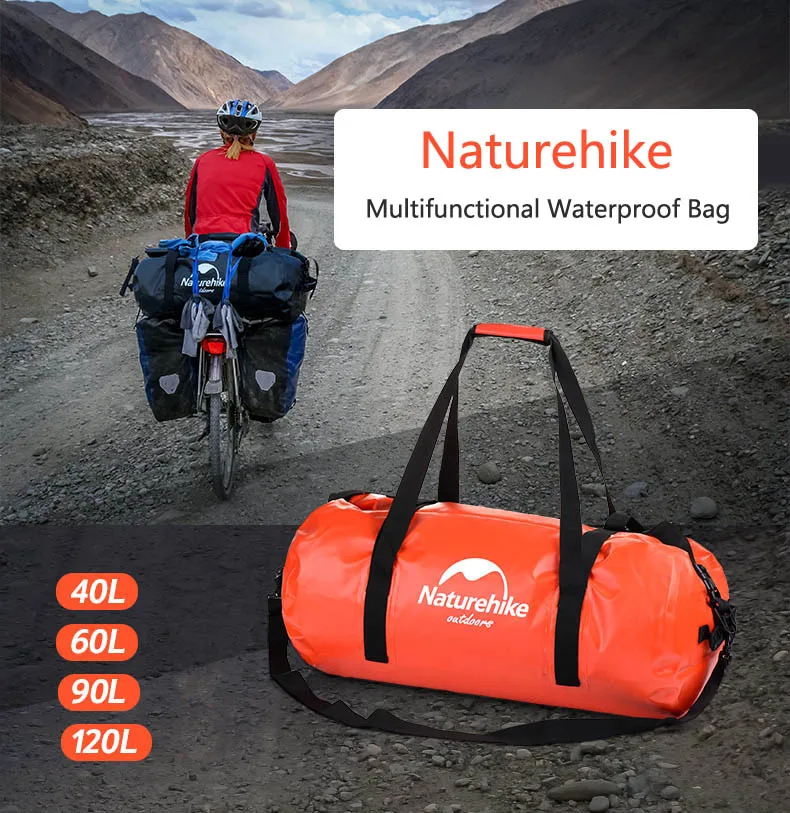Naturehike Водонепроницаемый плавания водонепроницаемая сумка На открытом воздухе велосипедная сумка для хранения сумки моды для ваших реки походная сумка 40/60/90/120L NH16T002-S