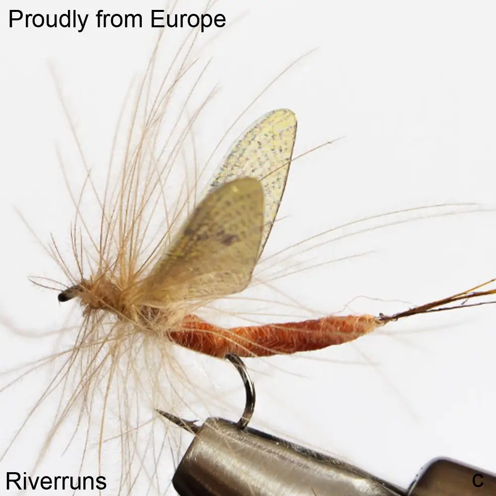 Качественные реалистичные мухи Riverruns Mayfly, сухие мухи, цвета, ультрафиолетовая форель, суперпрочные мухи