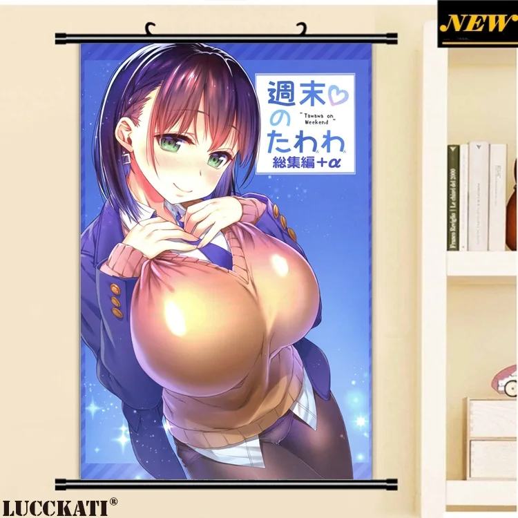 40X60 см Getsuyoubi no Tawawa ai-chan соски сексуальные лоли cameltoe мультфильм аниме Настенная картина плакат прокрутка холст живопись