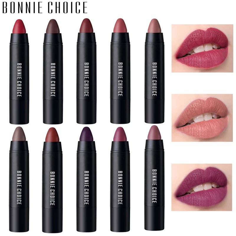 BONNIE CHOICE матовая водостойкая помада матовая бархатная Помада для губ Косметическая простая в носке помада матовая красивая помада 10 цветов