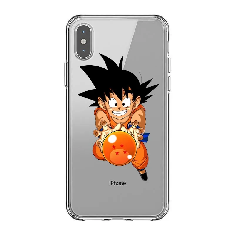 Чехол для телефона с Dragon Ball; Dragonball z Мягкий ТПУ чехол для iPhone X чехол Гоку для iPhone 5S, se, 6, 6 s, Plus, 7 8 плюс XS MAX XR