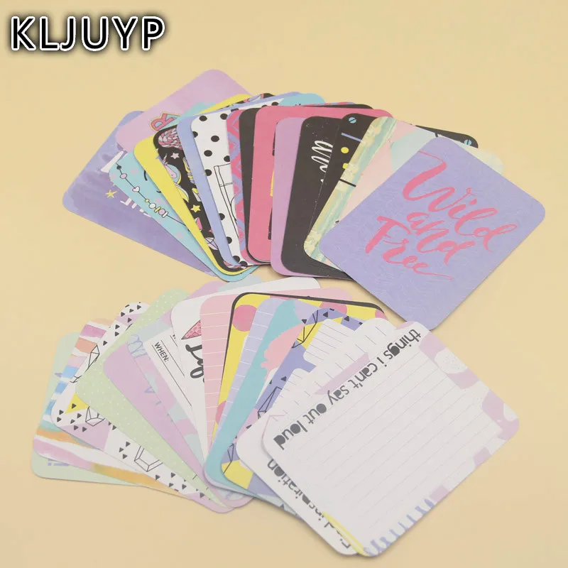 KLJUYP 40 шт. двухсторонняя печатная карточка Happy youth для скрапбукинга Happy planner/для создания карт/для журналов