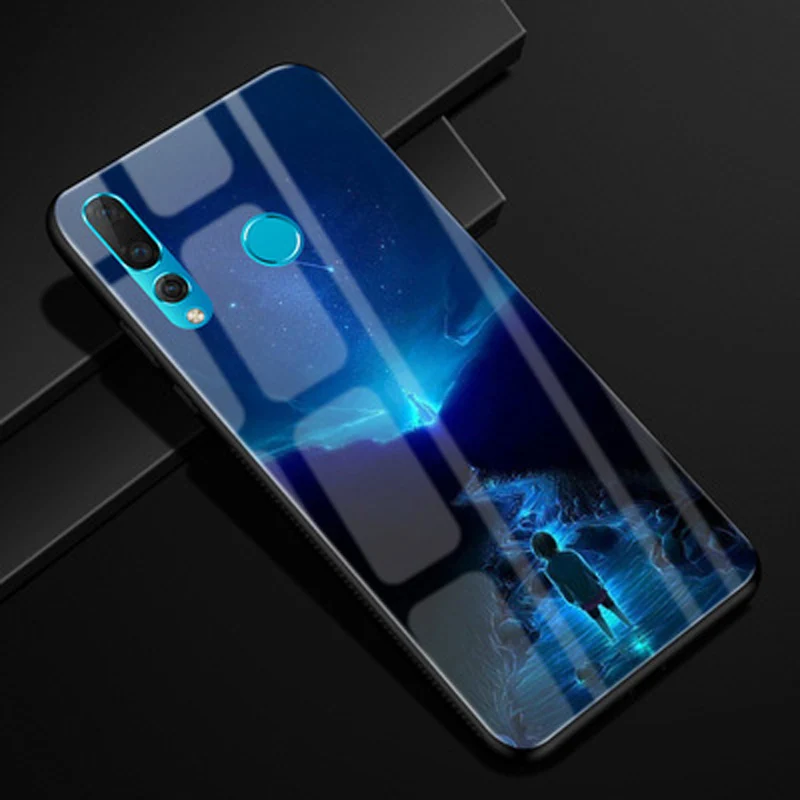 Чехол для Huawei Nova 4 чехол из закаленного стекла + мягкий край крышки 6 ''для Nova4