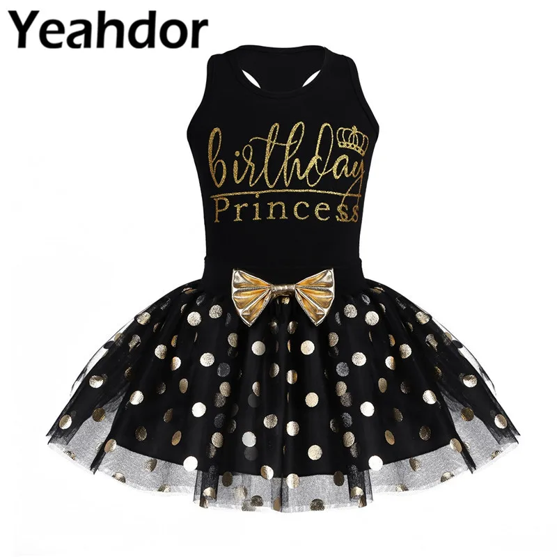 

Infant Baby Girls Birthday Princess Outfit Sleeveless Tops with Polka Dots Skirt Set Baptism Dress Flower Girl Dress for Wedding