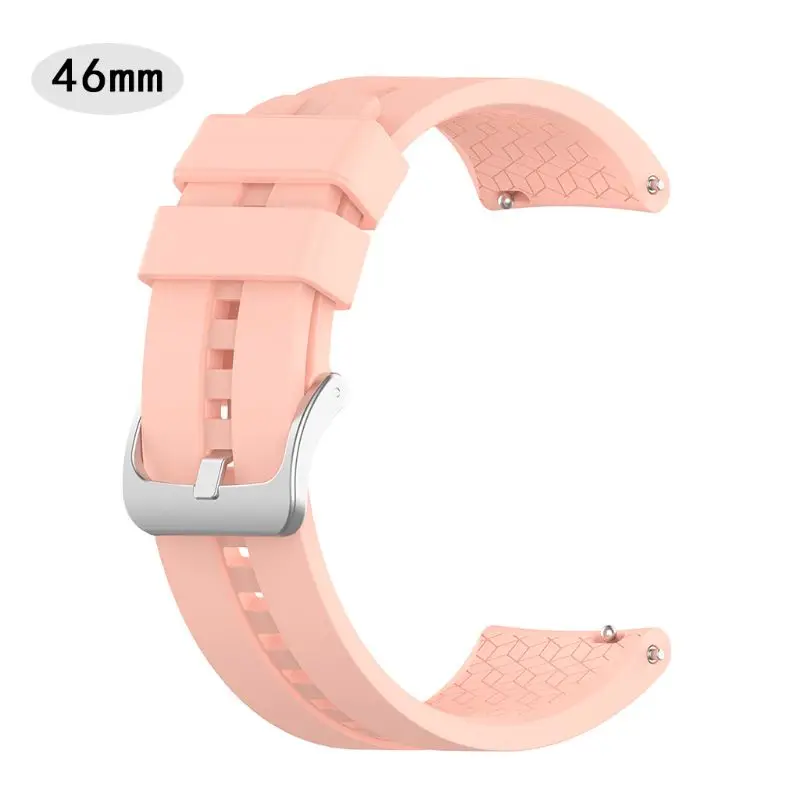 Light Pink 46mm Мягкий силиконовый ремешок для часов наручный ремешок на замену для huawei Watch GT элегантный 42 мм/Активный 46 мм Смарт часы браслет аксессуары - Цвет ремешка: Light Pink 46mm