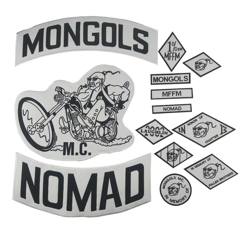 Mongols патч Nomad MC куртка набор патчей Байкер большая задняя мотоциклетная куртка одежда Rider значки нация MFFM аппликации наклейка - Цвет: as the picture